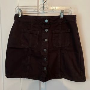 Black jean skirt